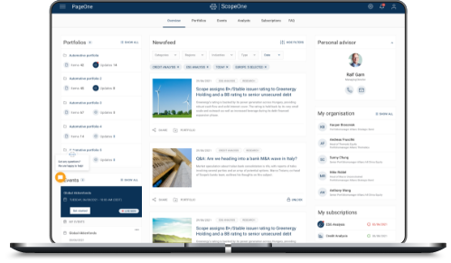 ScopeOne, For institutional investors & issuers of financial instruments